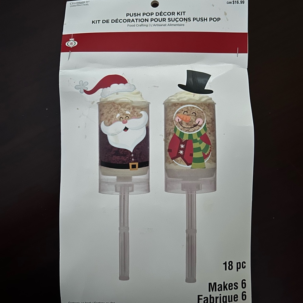 Christmas DIY Push-pop Treats NWT